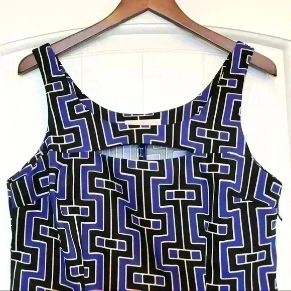 🌈 6/$60, Michael Kors, Mini Dress, Prpl/Blk/Crm, 10 - Picture 2 of 7